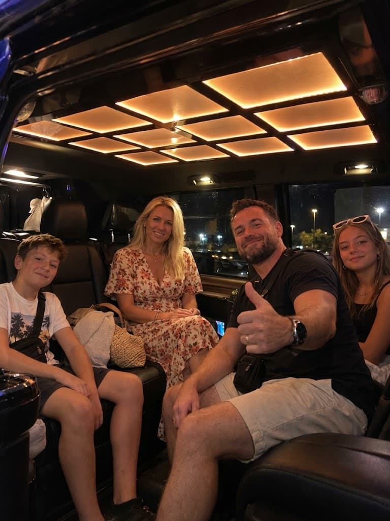TORVIAN passengers in a private transfer vehicle