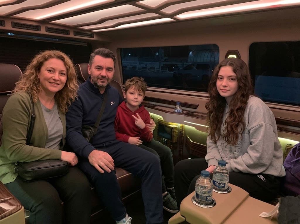 TORVIAN passengers in a private transfer vehicle