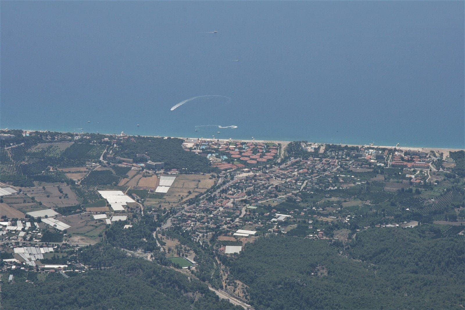 Tekirova and its coast seen from above