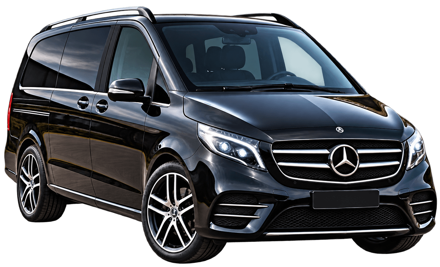 The Mercedes-Benz Vito VIP you ride in from the airport